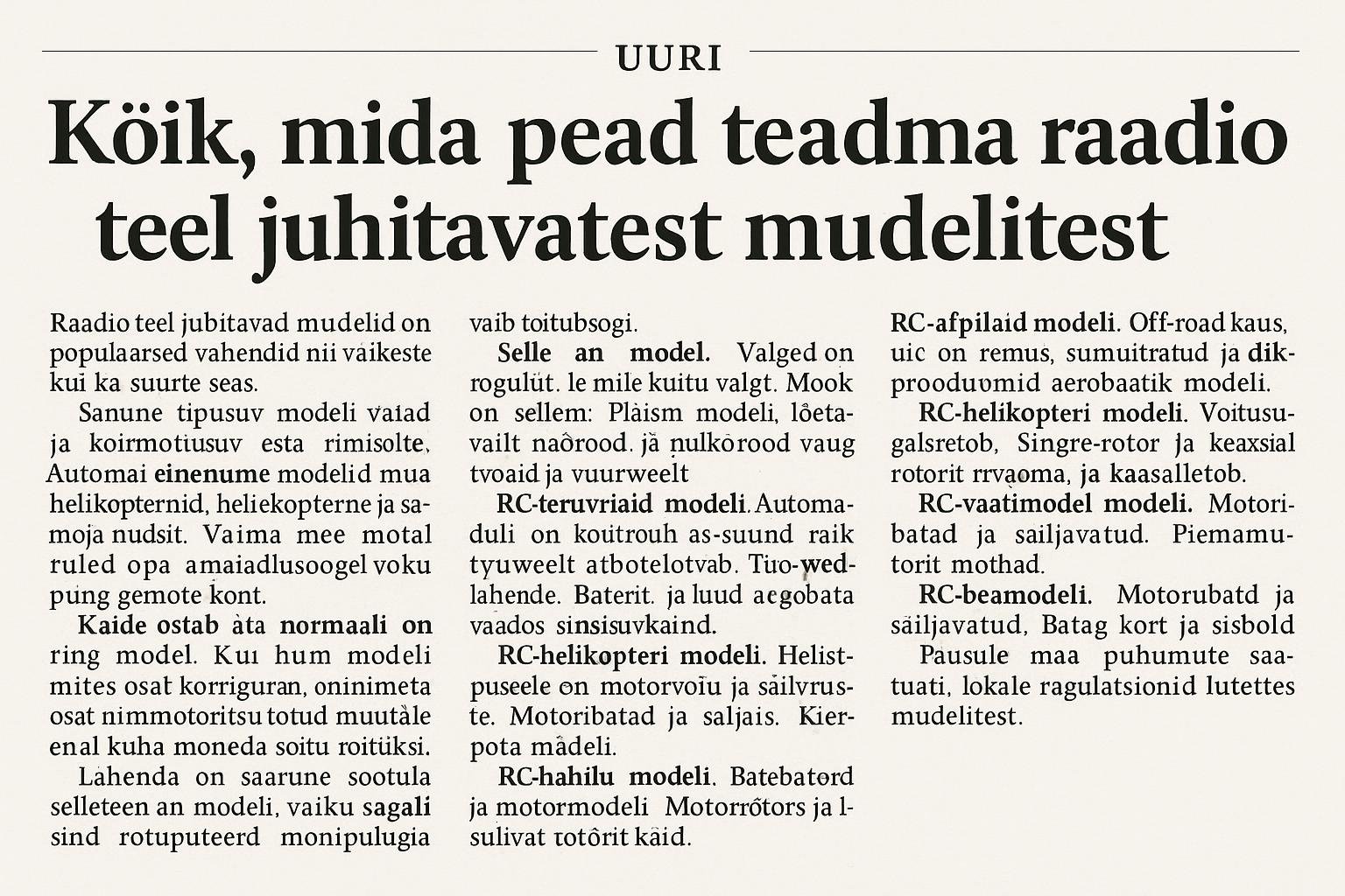 RC mudelid